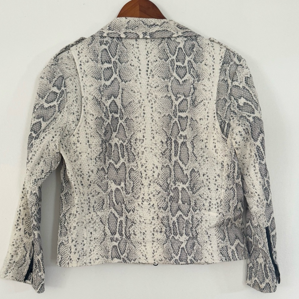 Rebecca Minkoff Snake Python Biker Jacket Xs - image 2